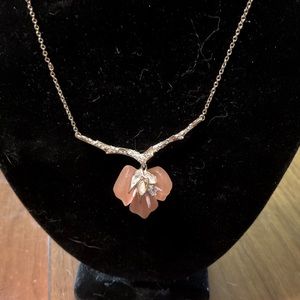 Alexis Bittar lucite floral crystal necklace. Beautiful!!